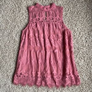 Pink Lace Top